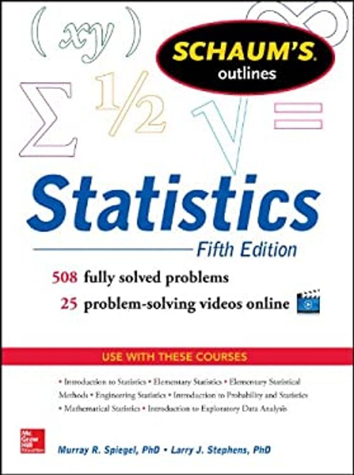 Statistics : 506 Fully Solved Problems, 25 Pboblem-Solving Videos