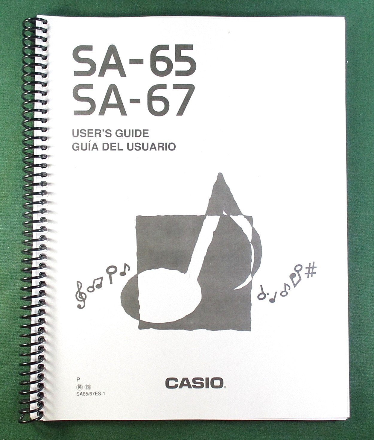 Casio SA-65 SA-67 Instruction Manual: 18 Pages Coil Bound & Protective Covers!