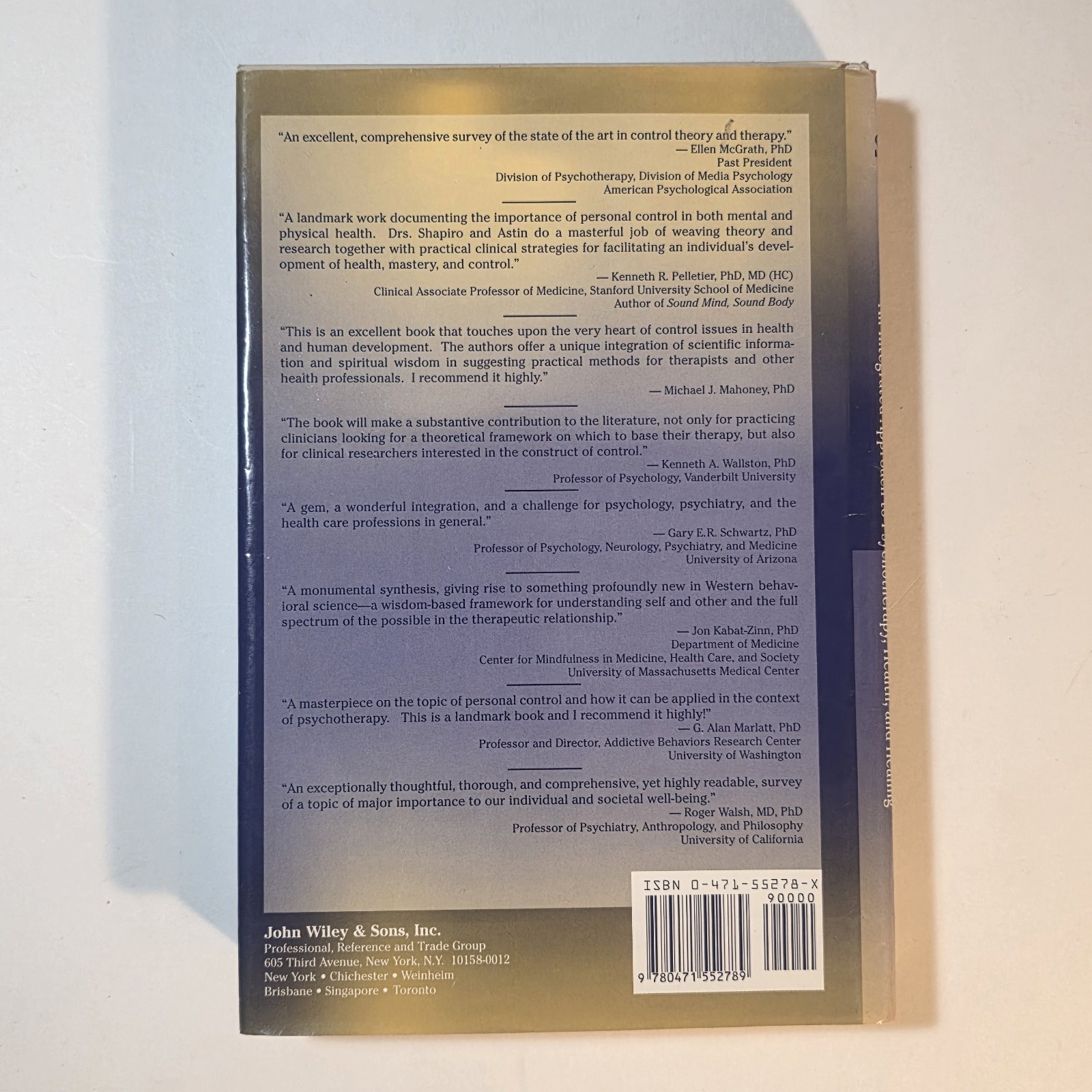 Control Therapy: An Integrated Approach to Psychotherapy, Health, and Healing