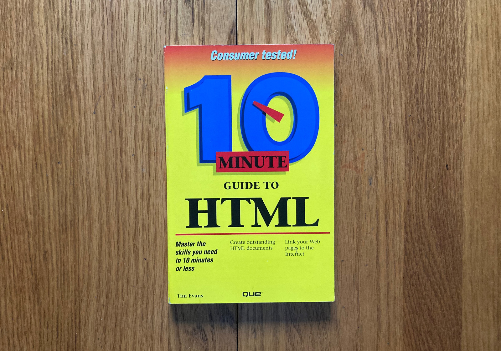 10 Minute Guide to HTML by Tim Evans LN VGC