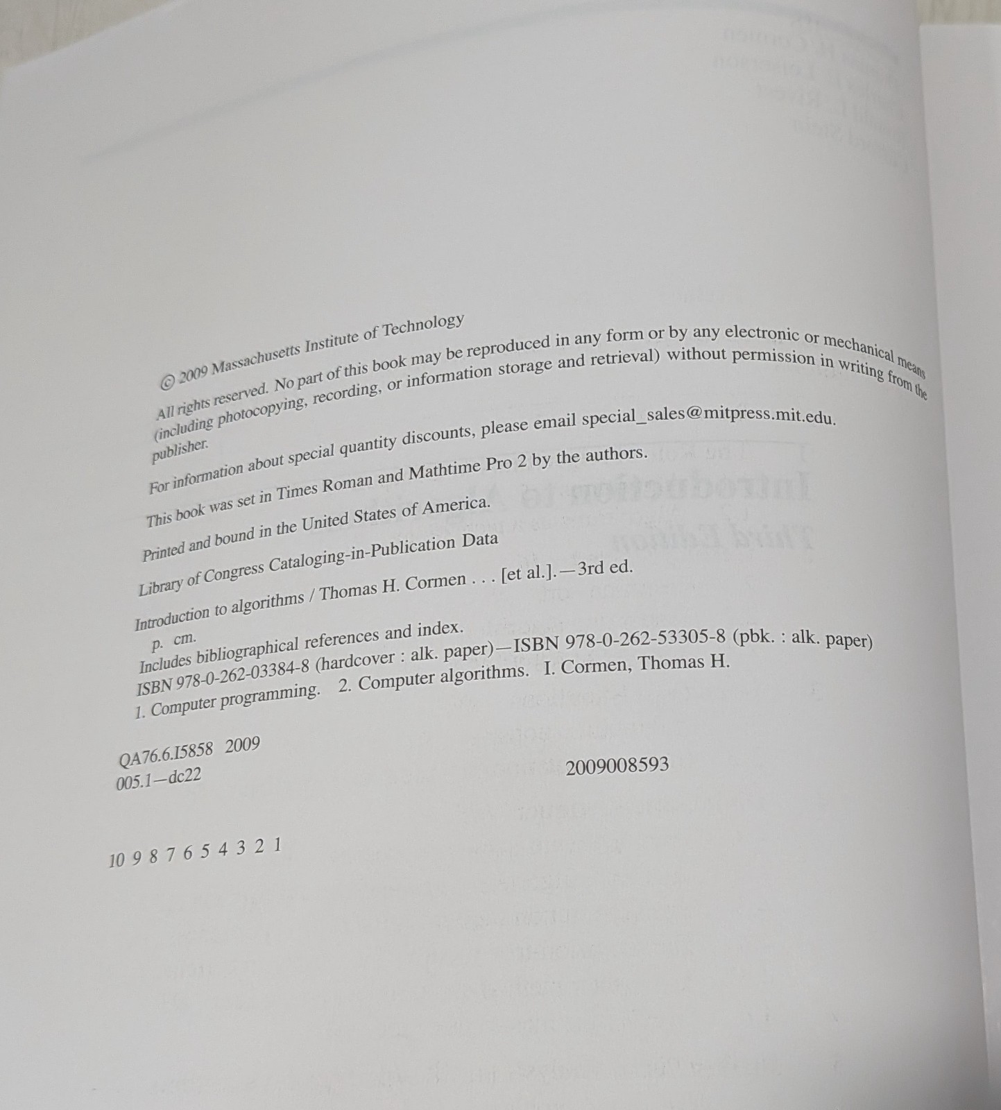 Introduction to Algorithms Third 3rd Edition Cormen/Rivest/Stein/Leise HARDCOVER