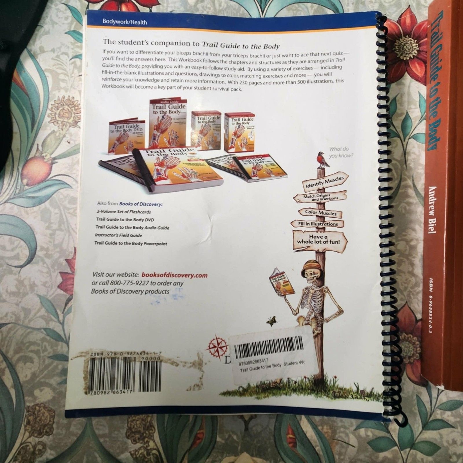 Trail Guide to the Body A&P Texbook+WorkBook & Coloring + Cards: WOW Lot of 5!!