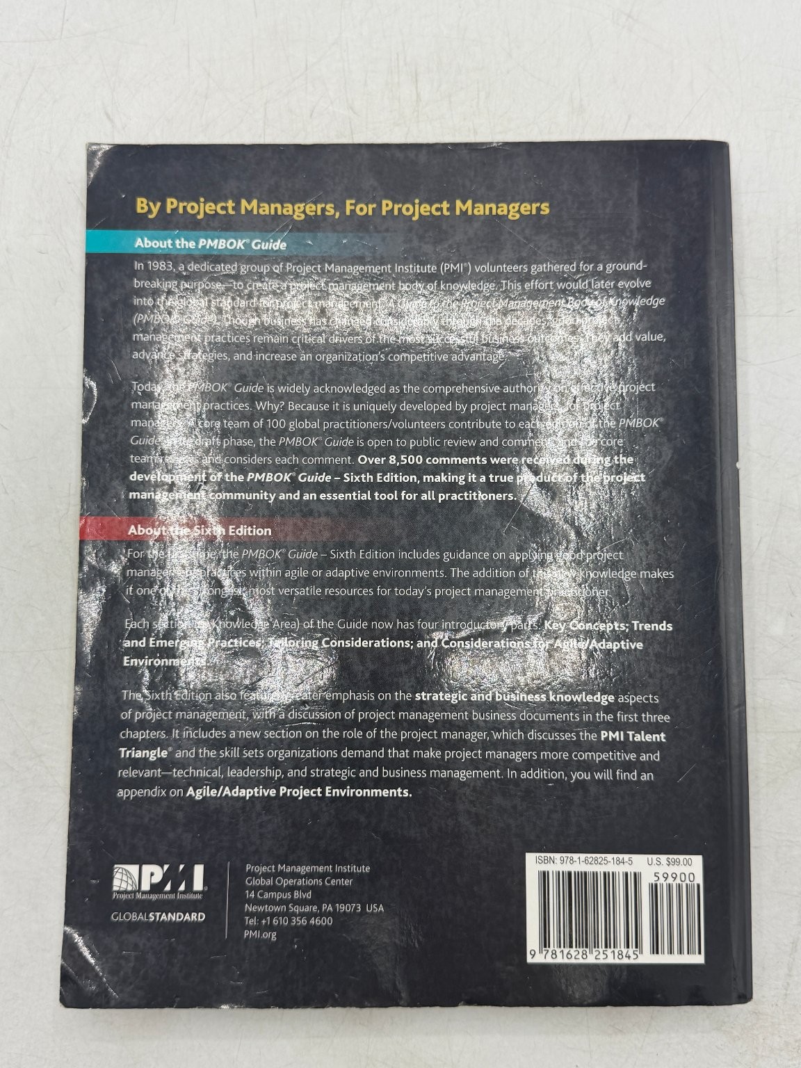 PMBOK Guide Project Management Institute 2017 Sixth Edition PMI Global Standard