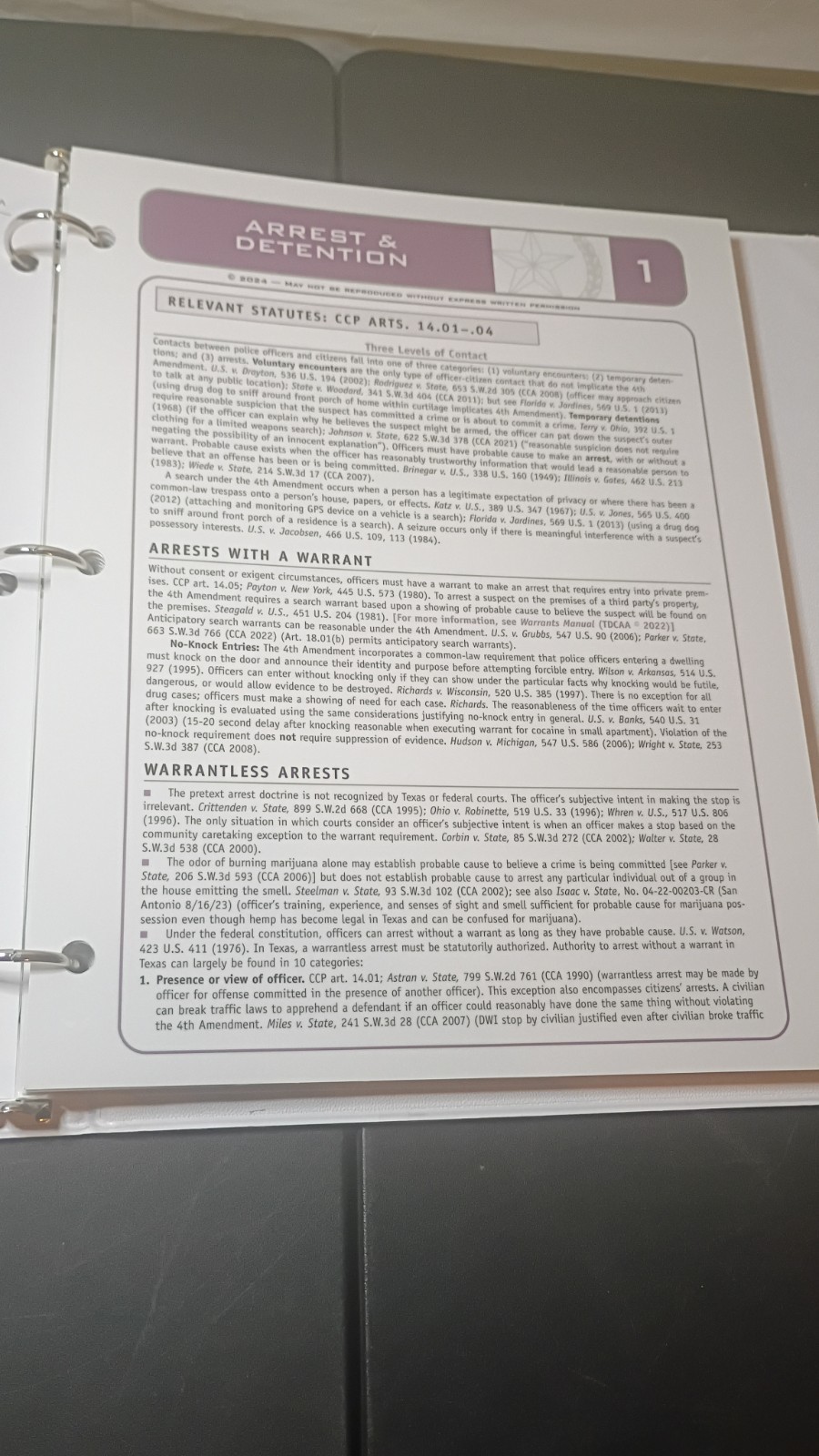 TDCAA 2024-2026 Prosecutor Trail Notebook. Diane Beckham