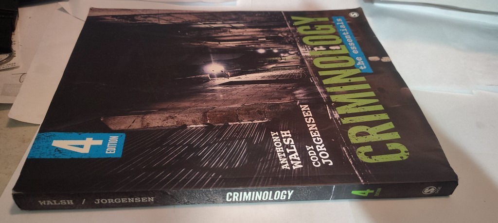 Criminology : The Essentials 4th ed. book Walsh & Jorgensen 2020