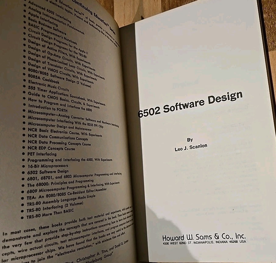 6502 Software Design/ Paperback/ Vintage 1980/ Leo J. Scanlon Free Shipping