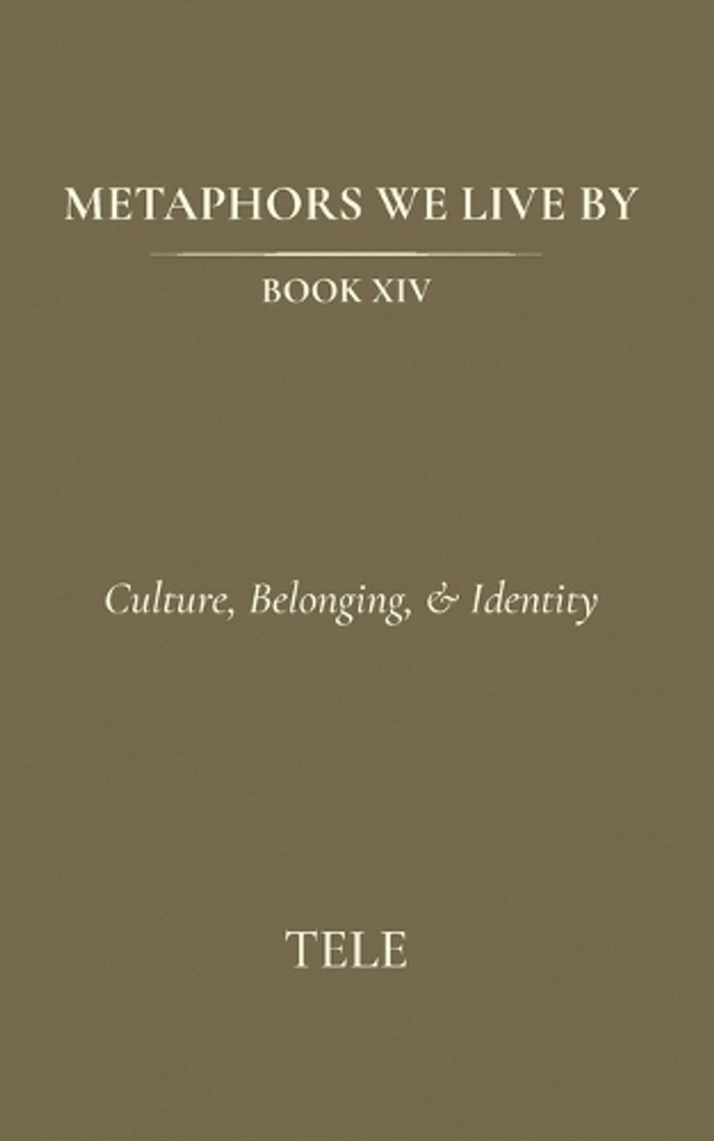 Metaphors We Live By: Book XIV: Culture, Belonging, & Identity by Tele Paperback