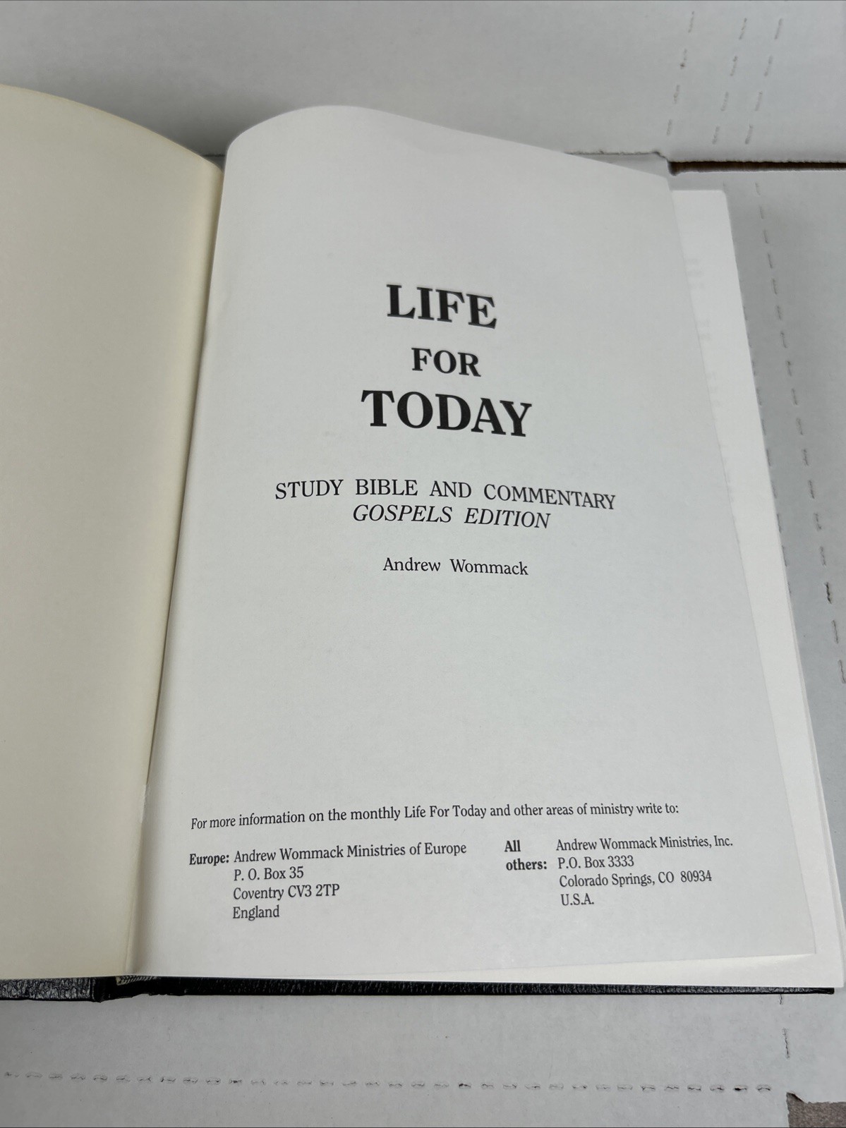 Life for Today: Study Bible and Commentary Gospels Edition by Andrew Wommack