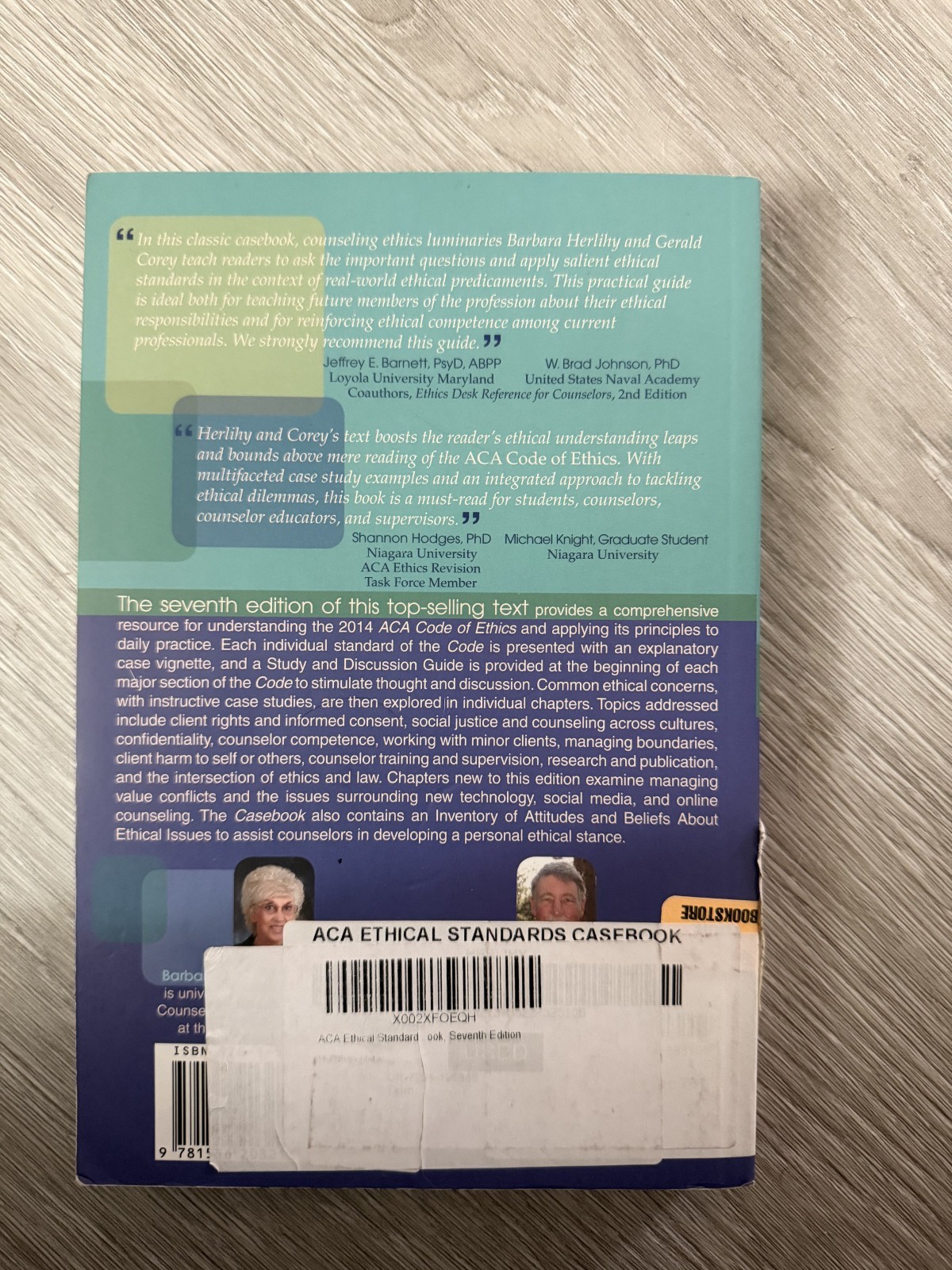 ACA Ethical Standards Casebook by Gerald Corey (2014, Trade Paperback)