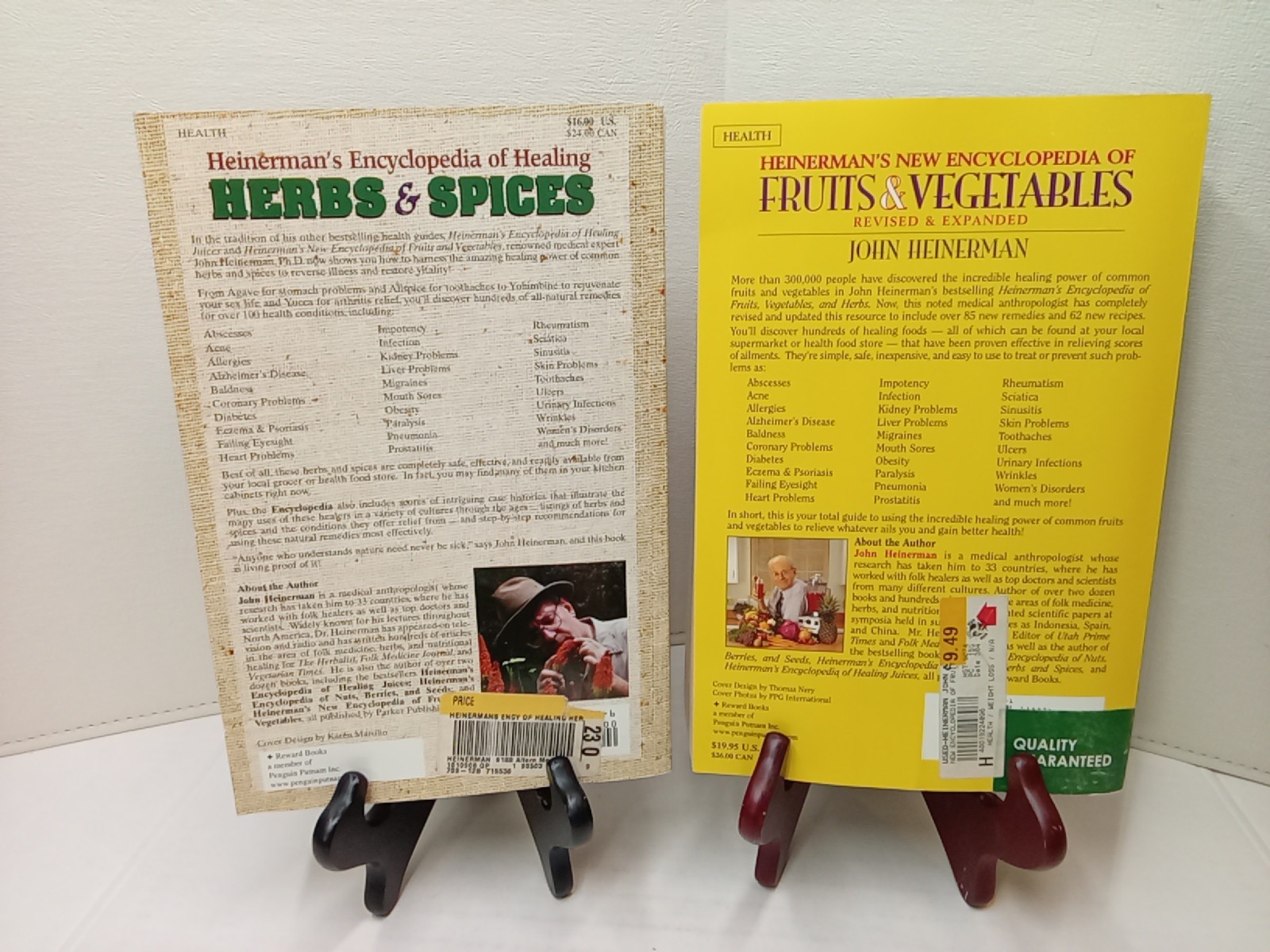 Book Bundle Heinerman’s Encyclopedias of Fruits & Vegetables + Herbs & Spices PB