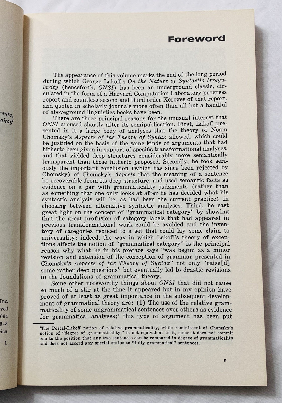Irregularity in Syntax by George Lakoff (1970) Linguistics Paperback TSL Grammar