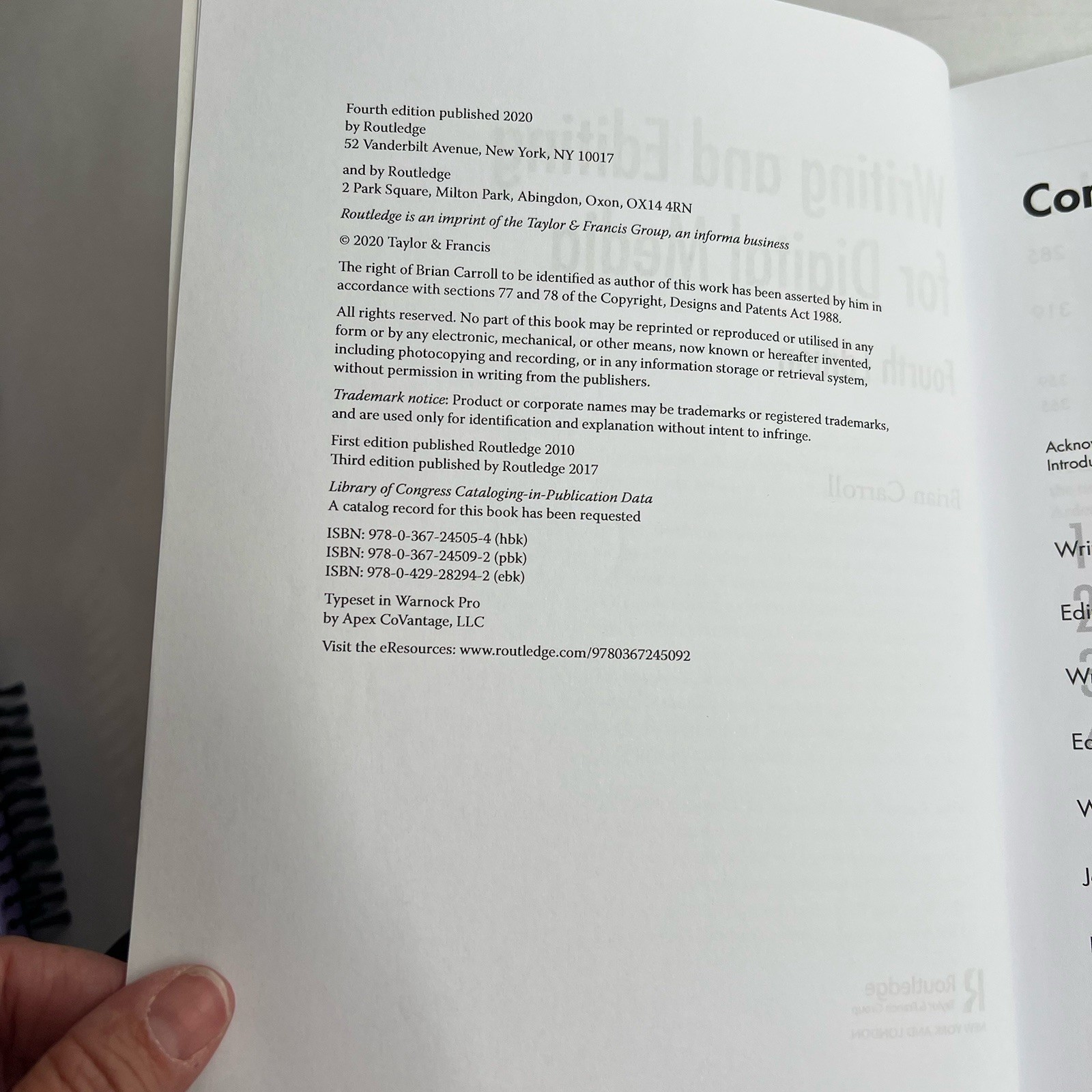 Writing and Editing for Digital Media by Brian Carroll (2019, Trade Paperback)
