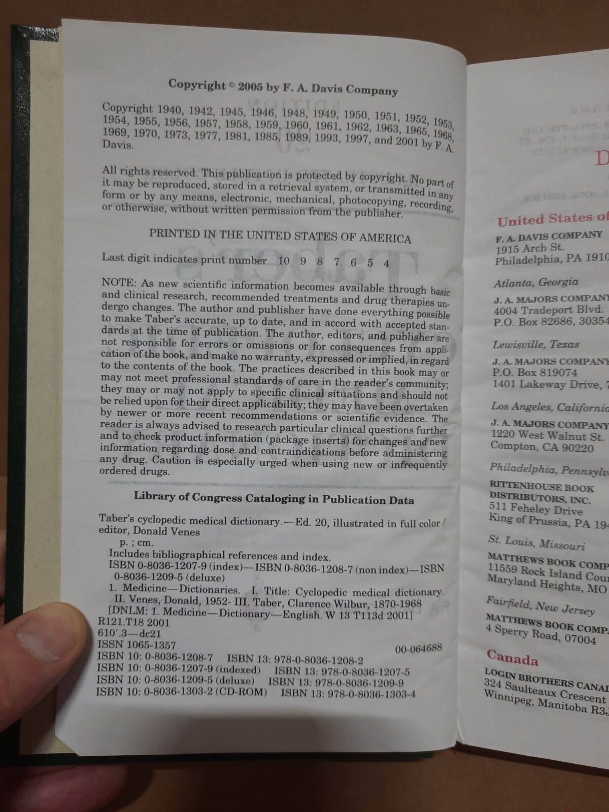 Taber’s Cyclopedic Medical Dictionary : Thumb-Indexed Version by Donald Venes ..