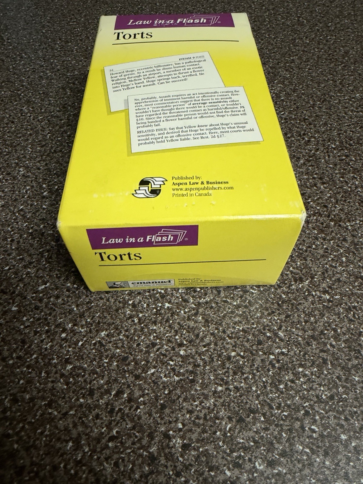 Law in a Flash Torts by Steven Emanuel Cards,Flash Cards
