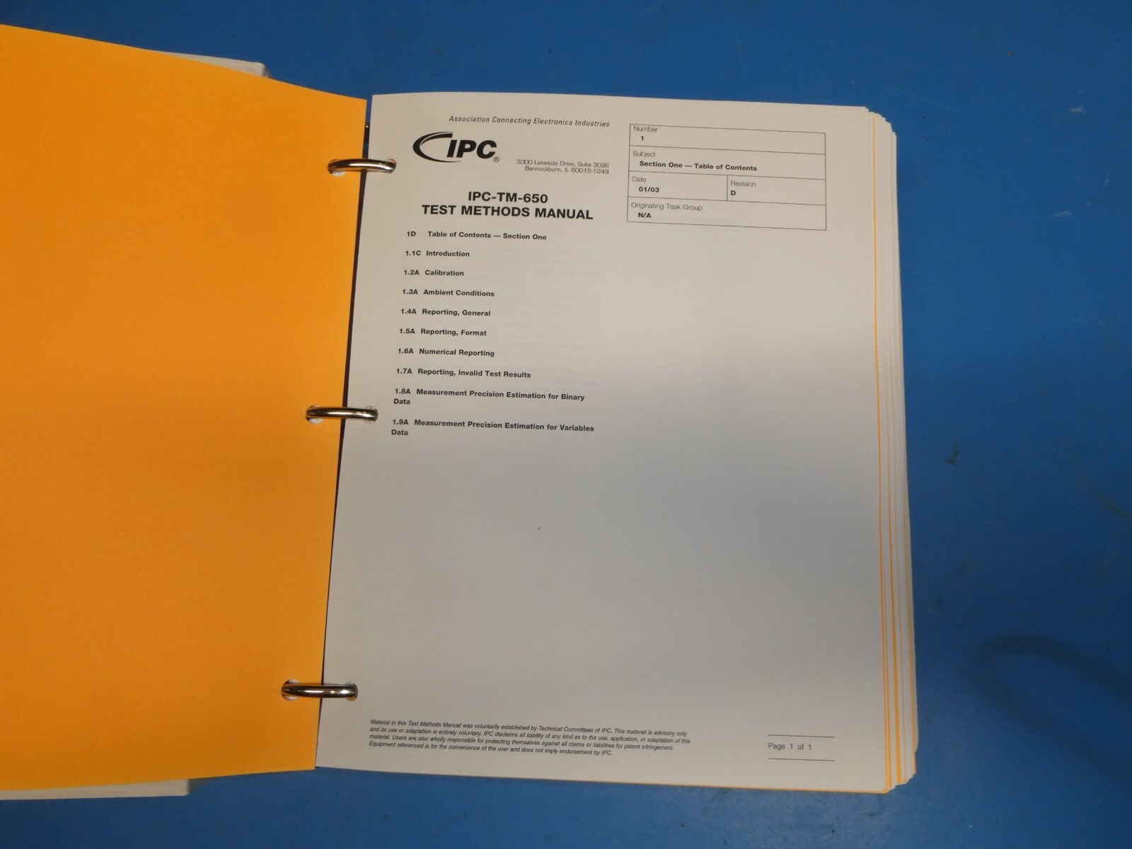 IPC-TM-650 Test Methods publication