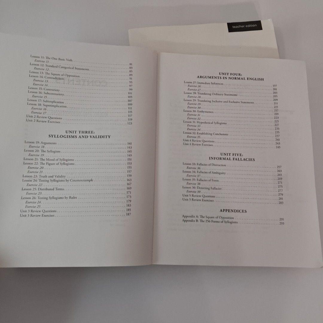 Lot 2 Introductory & Intermediate Logic Nance Canon Press White PB 2014 Set