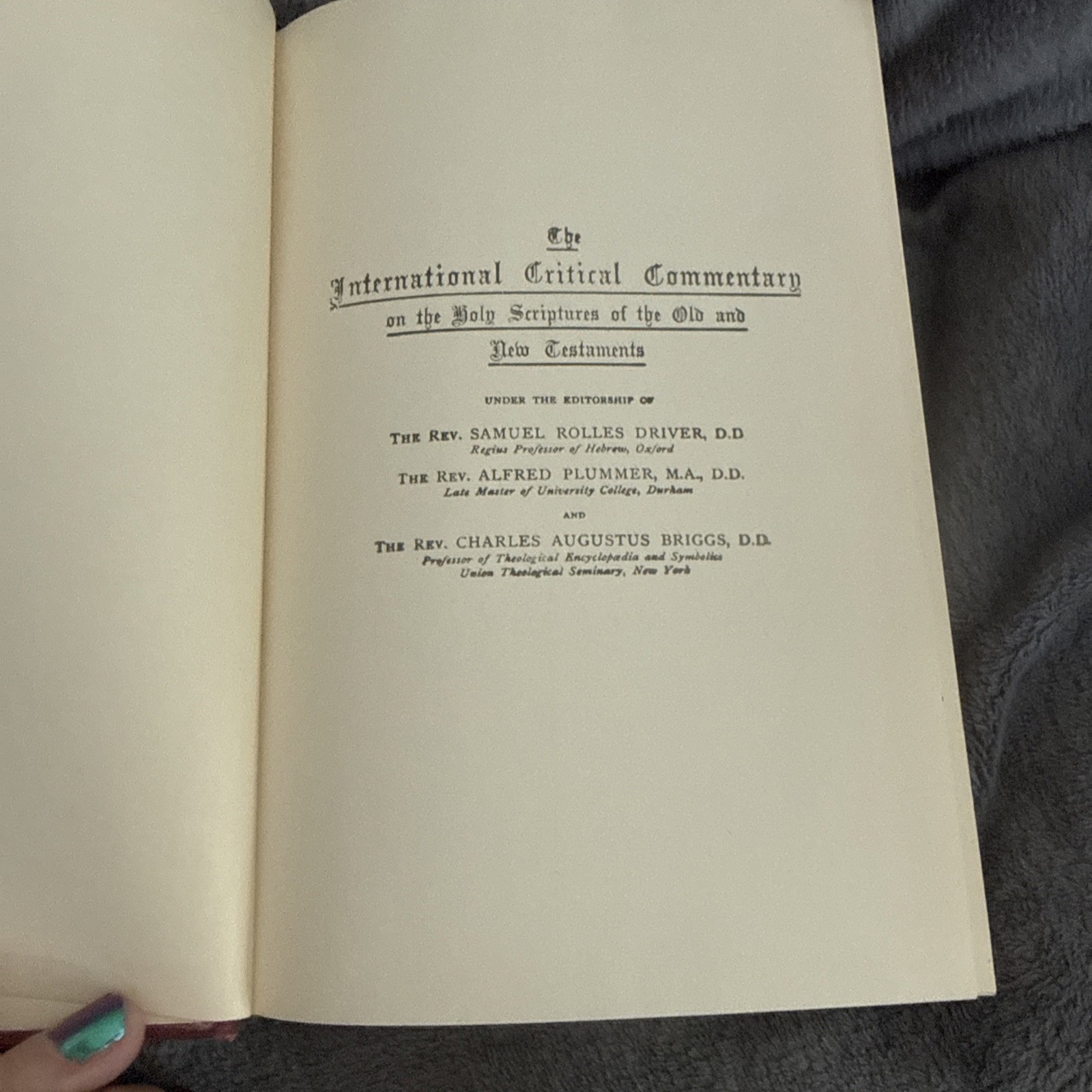The International Critical Commentary Romans Sanday & Headlam 1896