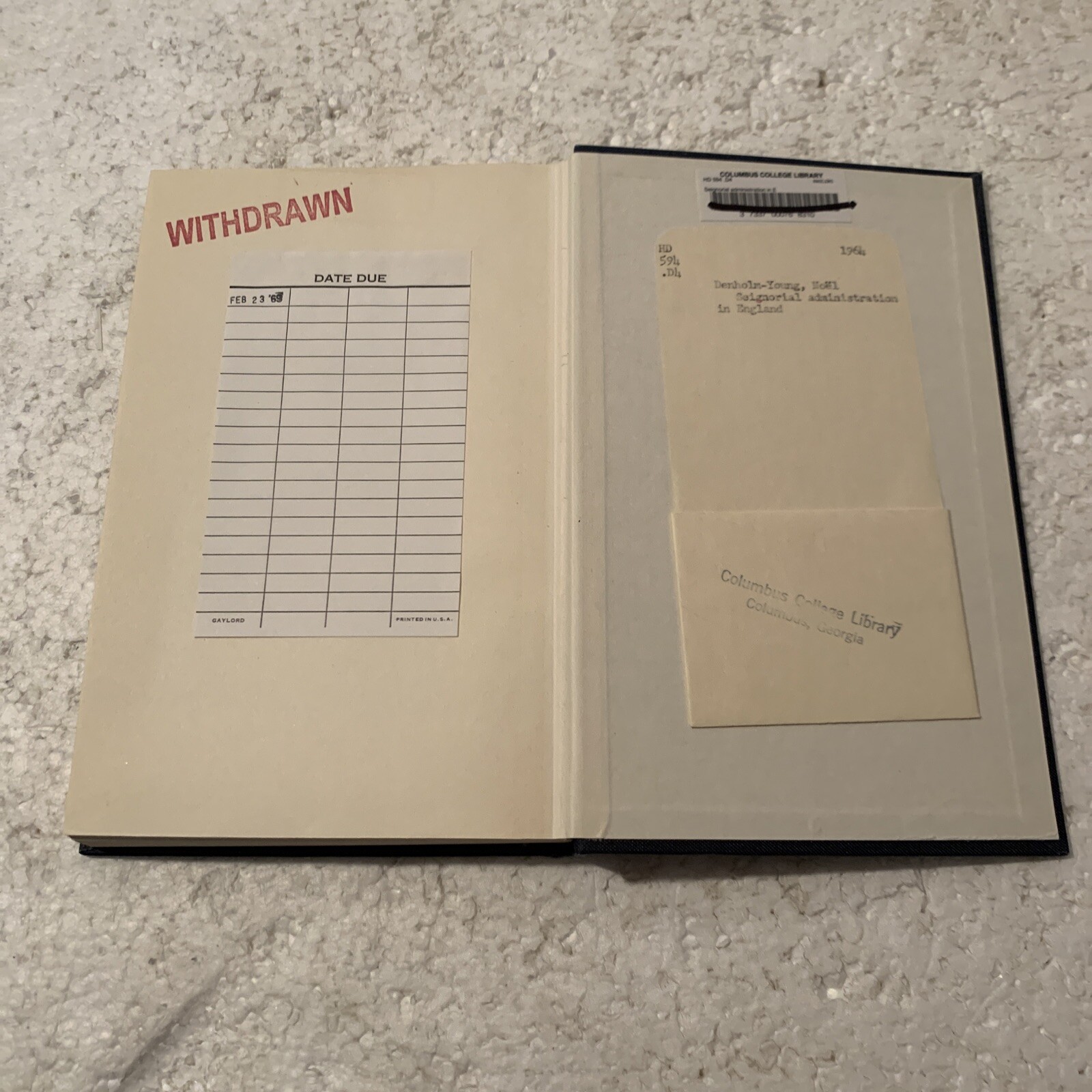 Seignorial Administration in England By Noel Denholm-Young Hardcover 1964 Import