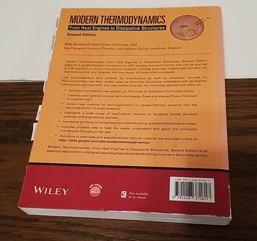 Modern Thermodynamics: From Heat Engines to Dissipative Structures 2nd ed Good