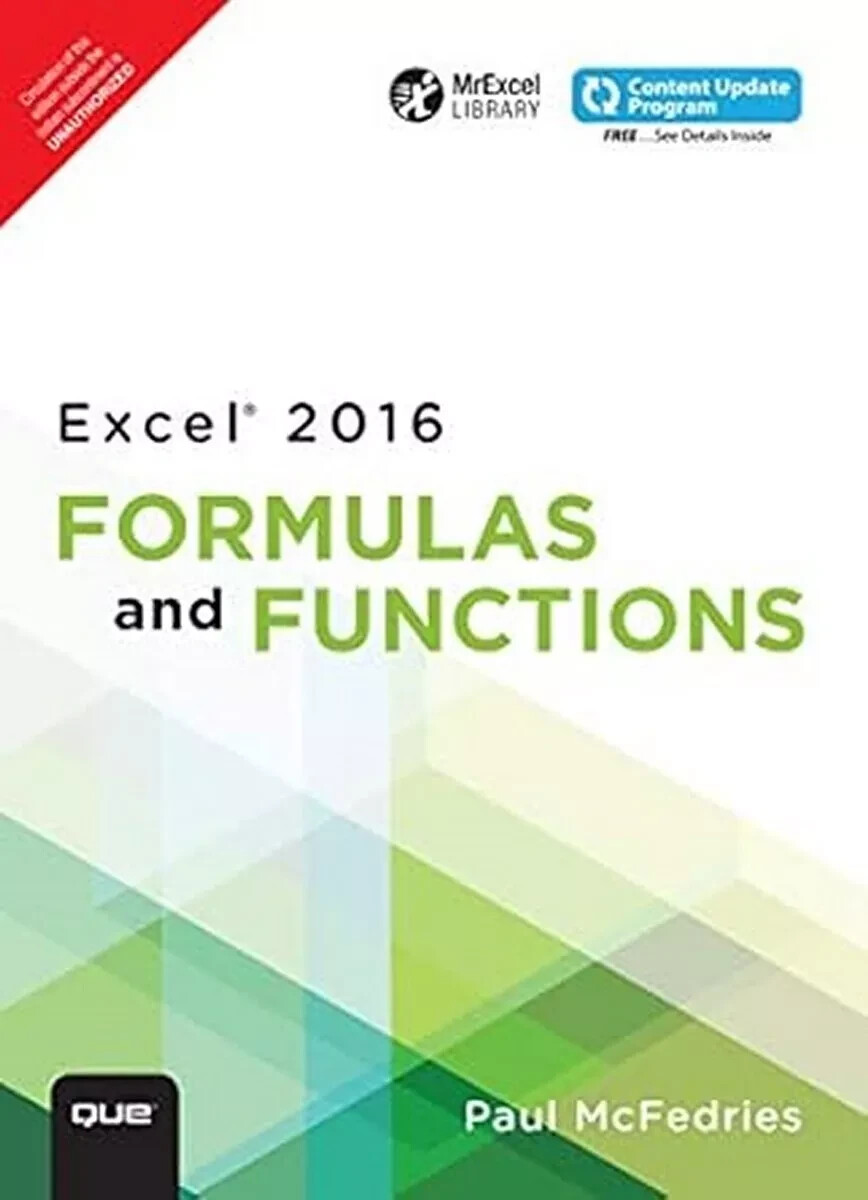 Excel 2016 Formulas and Functions by Paul McFedries INTL ED “Free Ship from USA”
