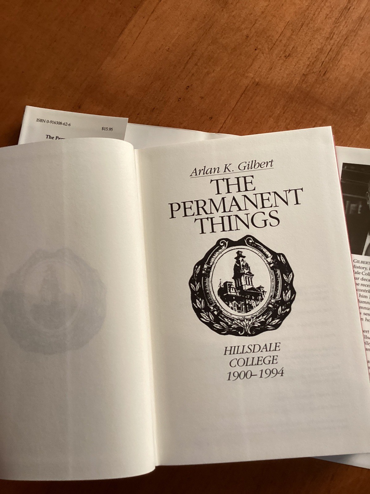 The Permanent Things: Hillsdale College, 1900-1994