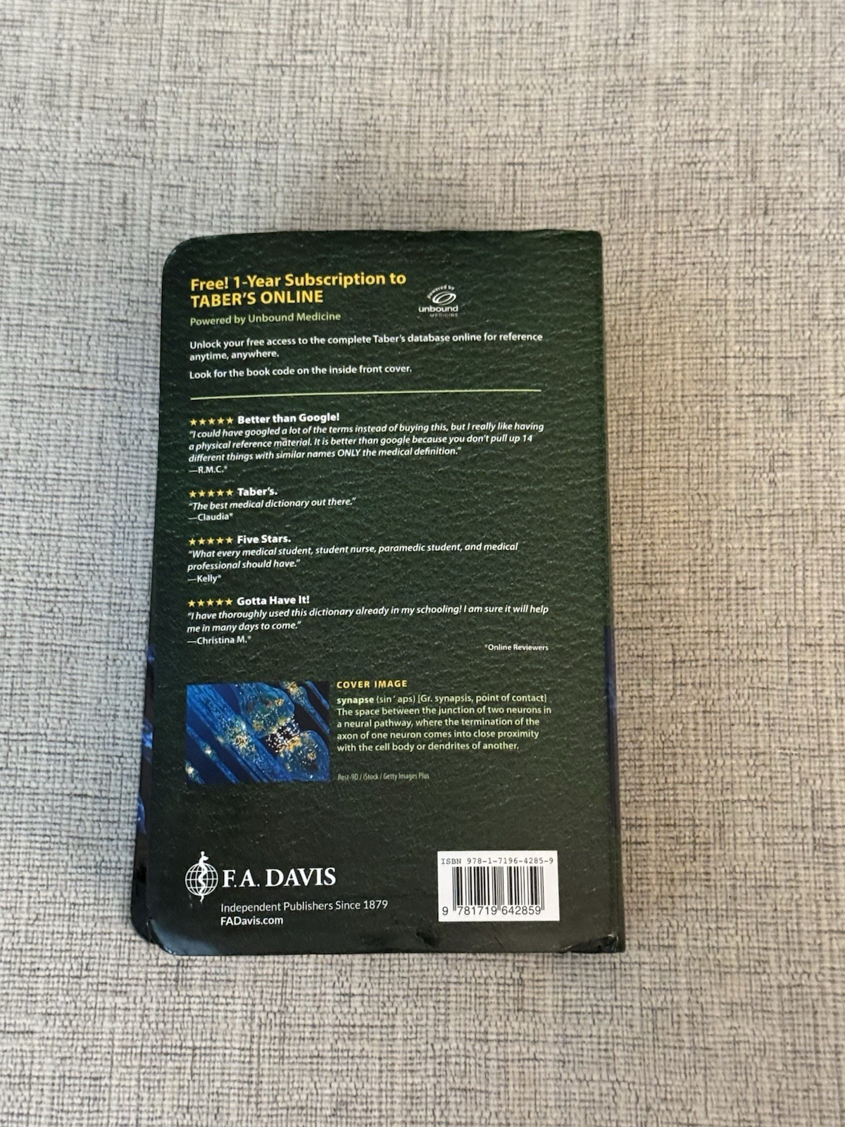 Taber’s Cyclopedic Medical Dictionary 24th Edition New F.A. Davis
