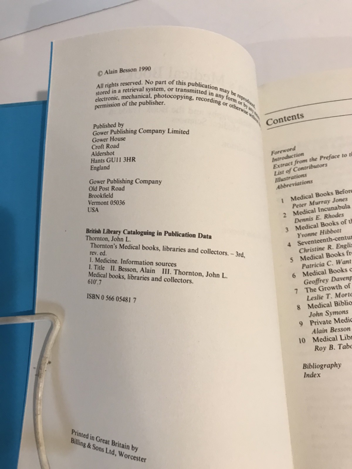 Medical Books, Libraries & Collectors: a Study of Bibliography the Book Trade
