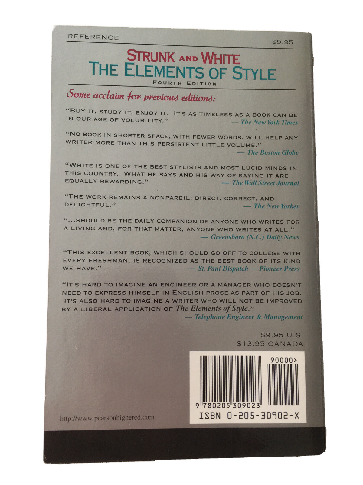 The Elements of Style Fourth Edition Strunk & White