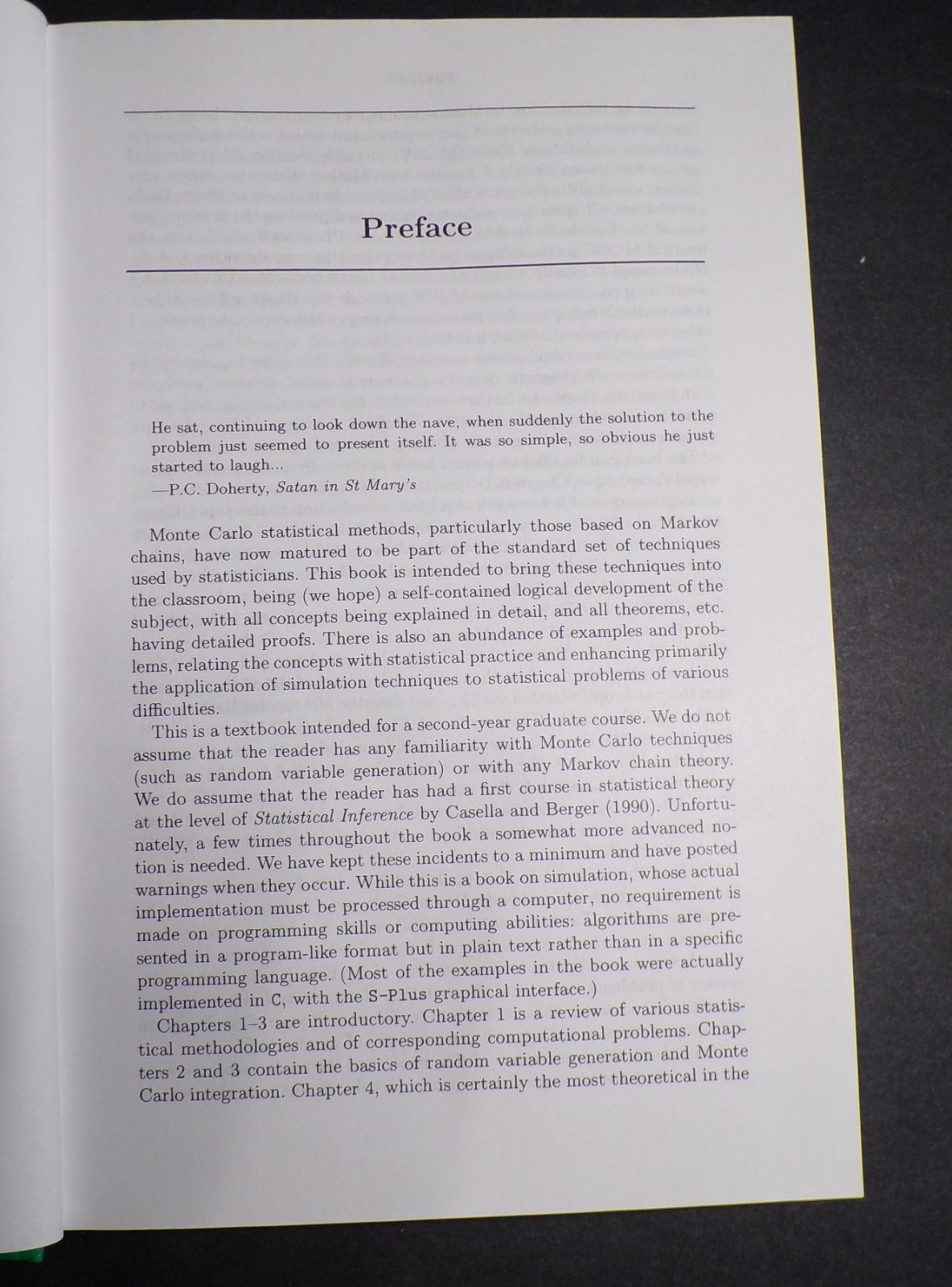 Monte Carlo Statistical Methods By Robert & Casella Hardcover VG nice textblock