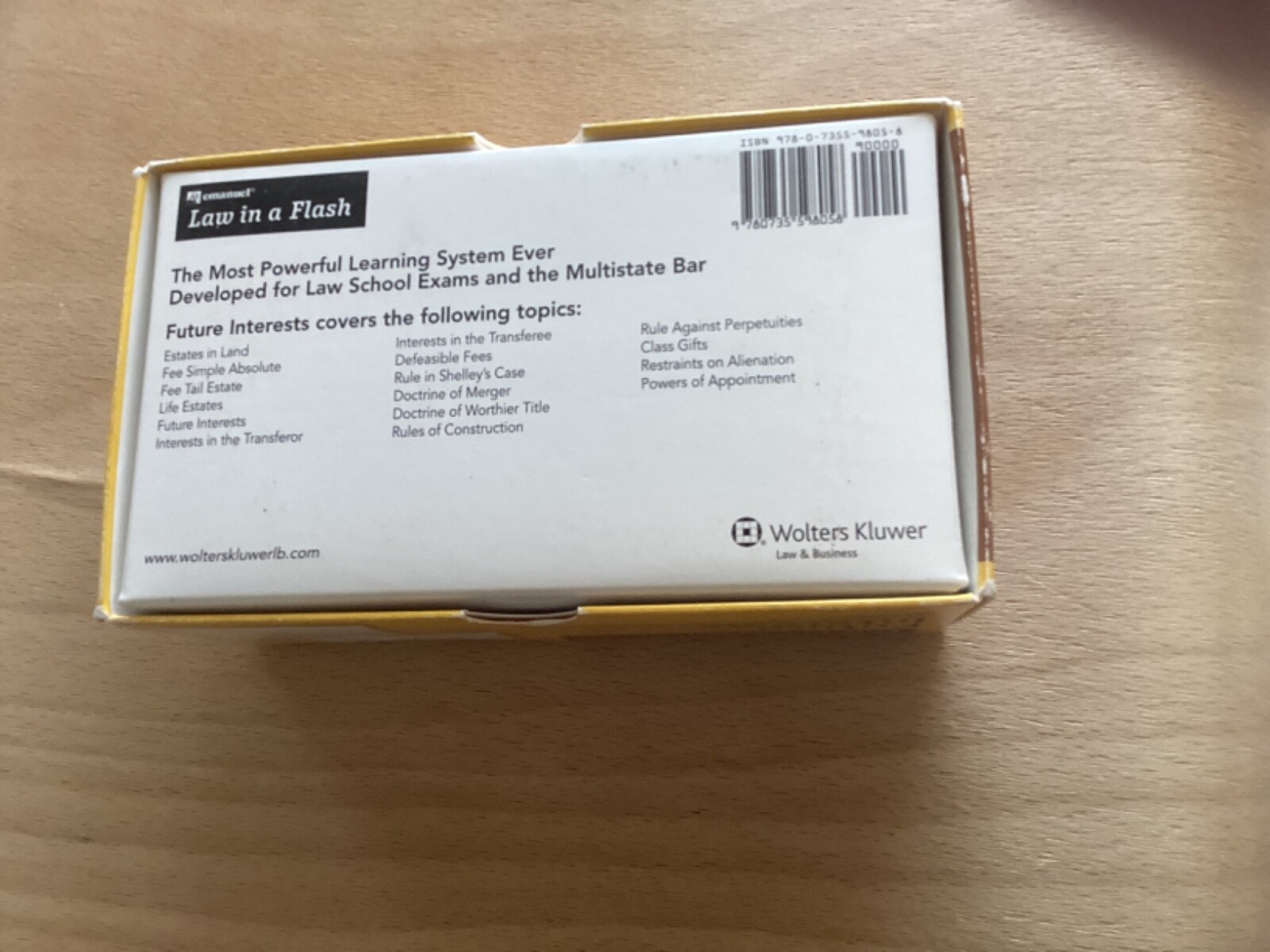 NEW Emanuel Law in A Flash: Future Interests School Study Aid Flash Cards 2011