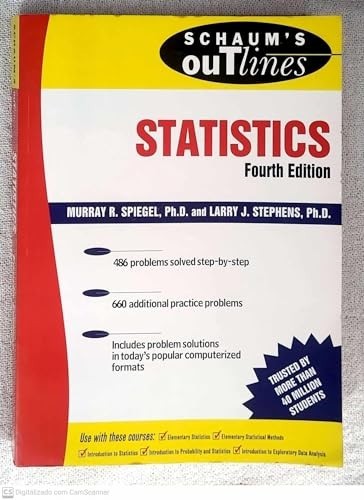 Schaum’s Outline of Statistics (Schau… by Stephens, Larry Paperback / softback