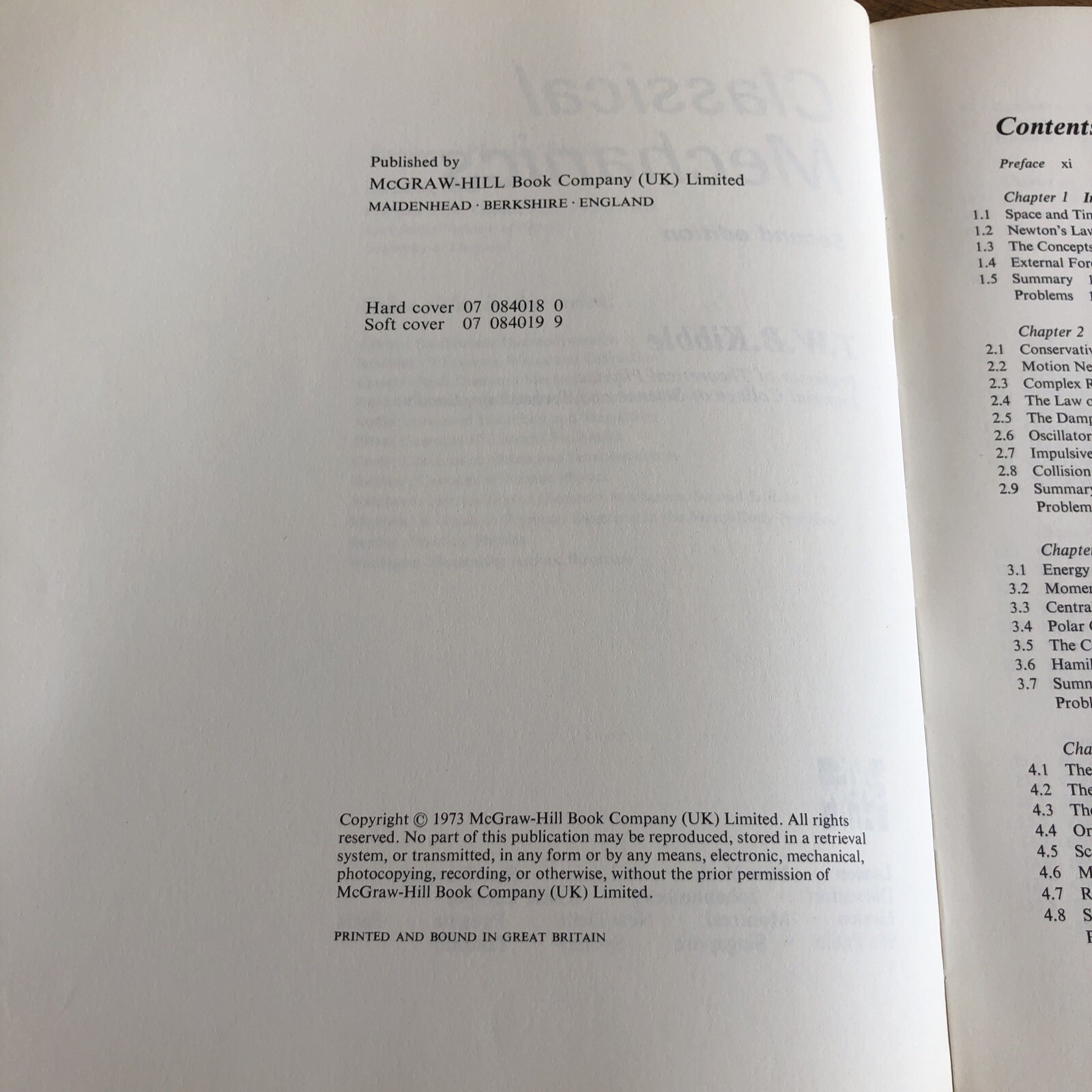 Classical Mechanics Second Edition, T. W. B. Kibble, 1973 Softcover Physics Book