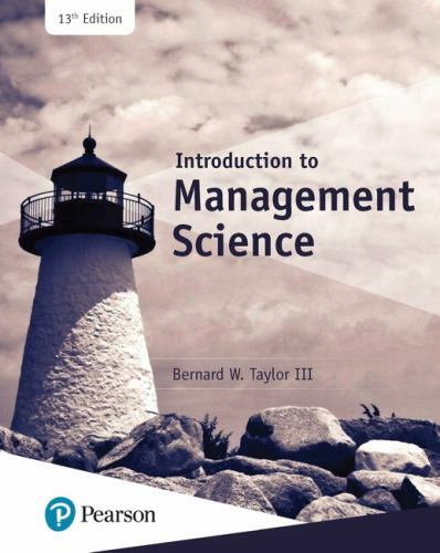 Introduction to Management Science 13th Global Edition