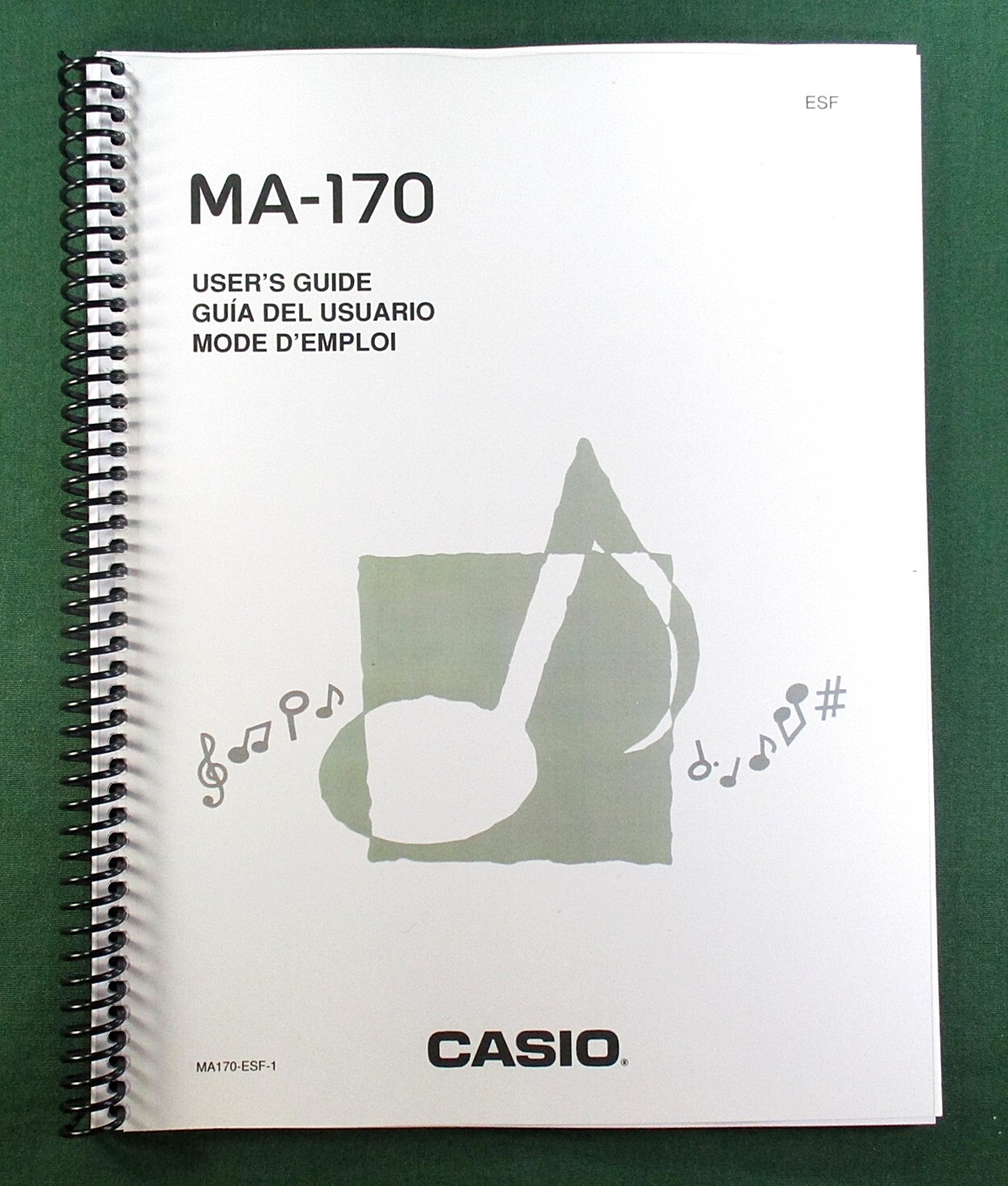 Casio MA-170 Instruction Manual: 43 Pages Coil Bound & Protective Covers!