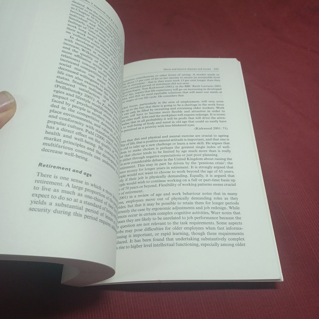 Work and Leisure Paperback