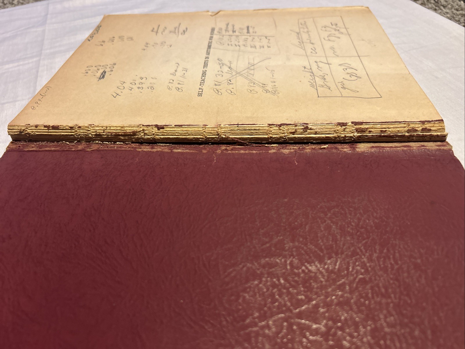 Vintage 1954 Nursing Arithmetic Textbook Ruth Jessee 4th Ed Annotated Ephemera