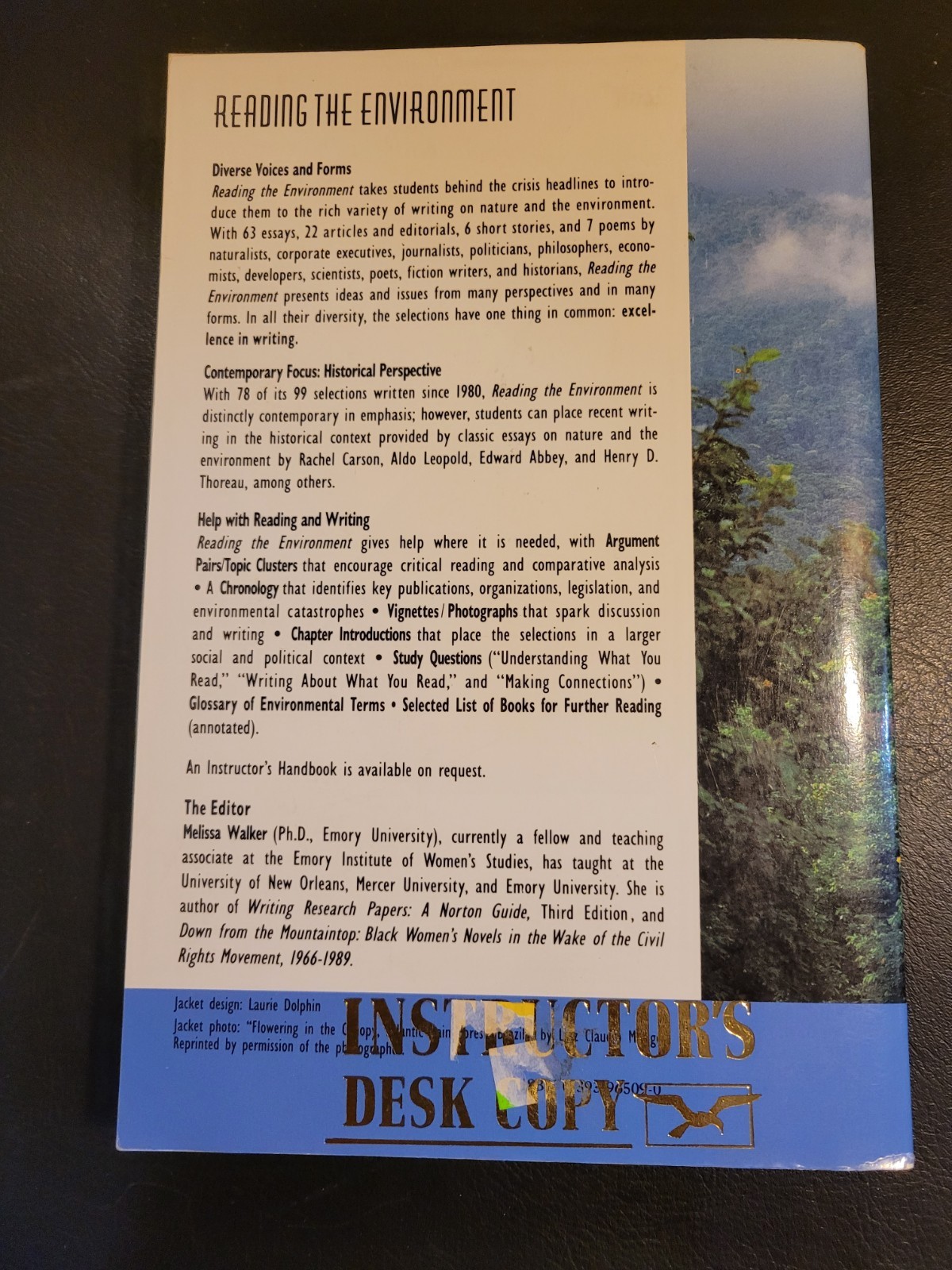Vtg 1994 “Reading the Environment” by Melissa Walker. Paperback.
