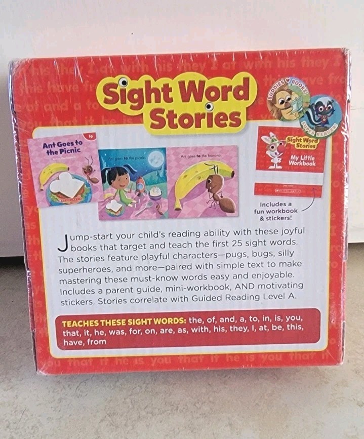 Scholastic Sight Word Stories: Guided Reading Level A, 25 Books