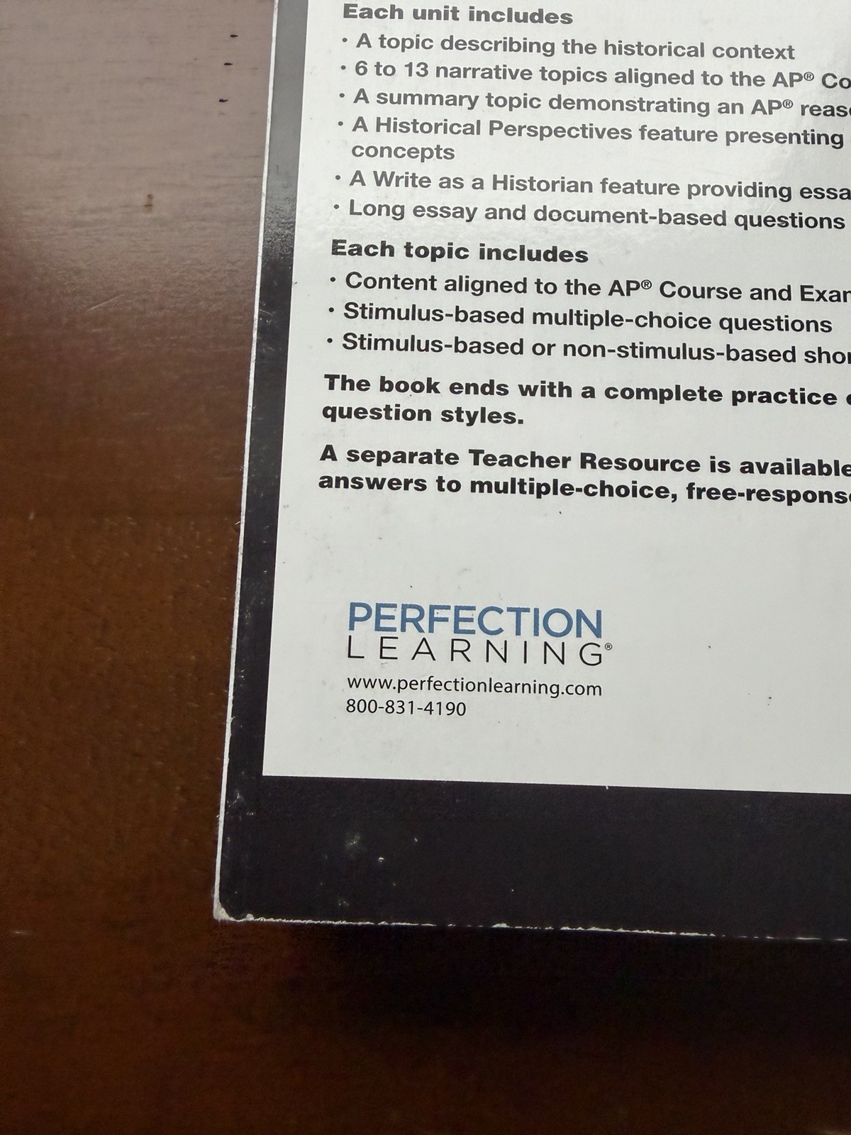 AMSCO Advanced Placement Edition European History Textbook Perfection Learning