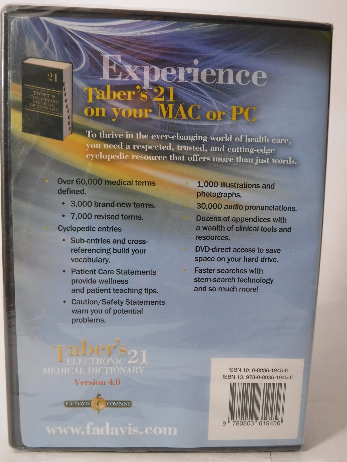 Taber’s 21 Electronic Medical Dictionary / Donald Venes 2009, CD-ROM Version 4.0
