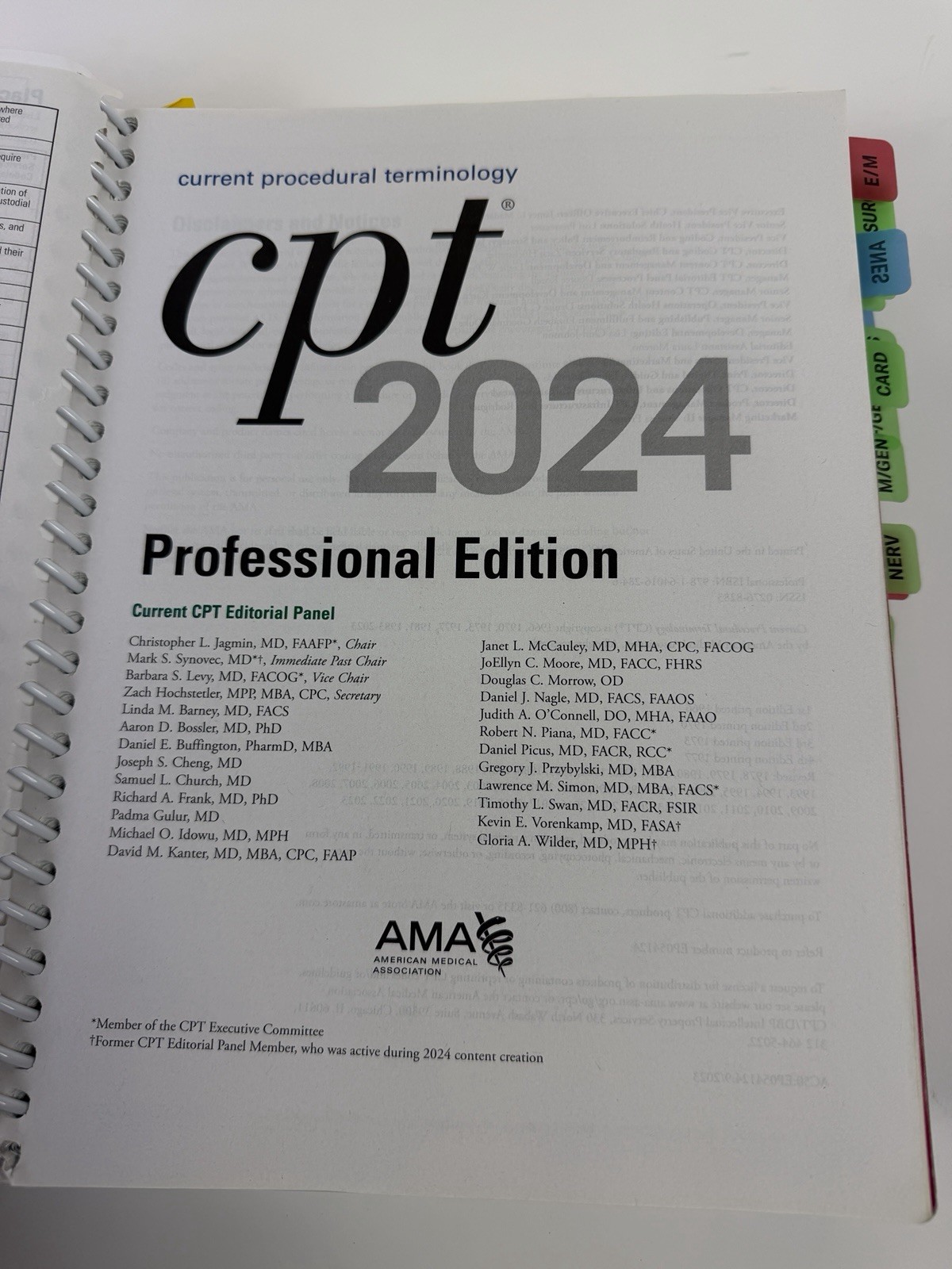 CPT 2024 Professional Edition by American Medical Association Spiral Paperback