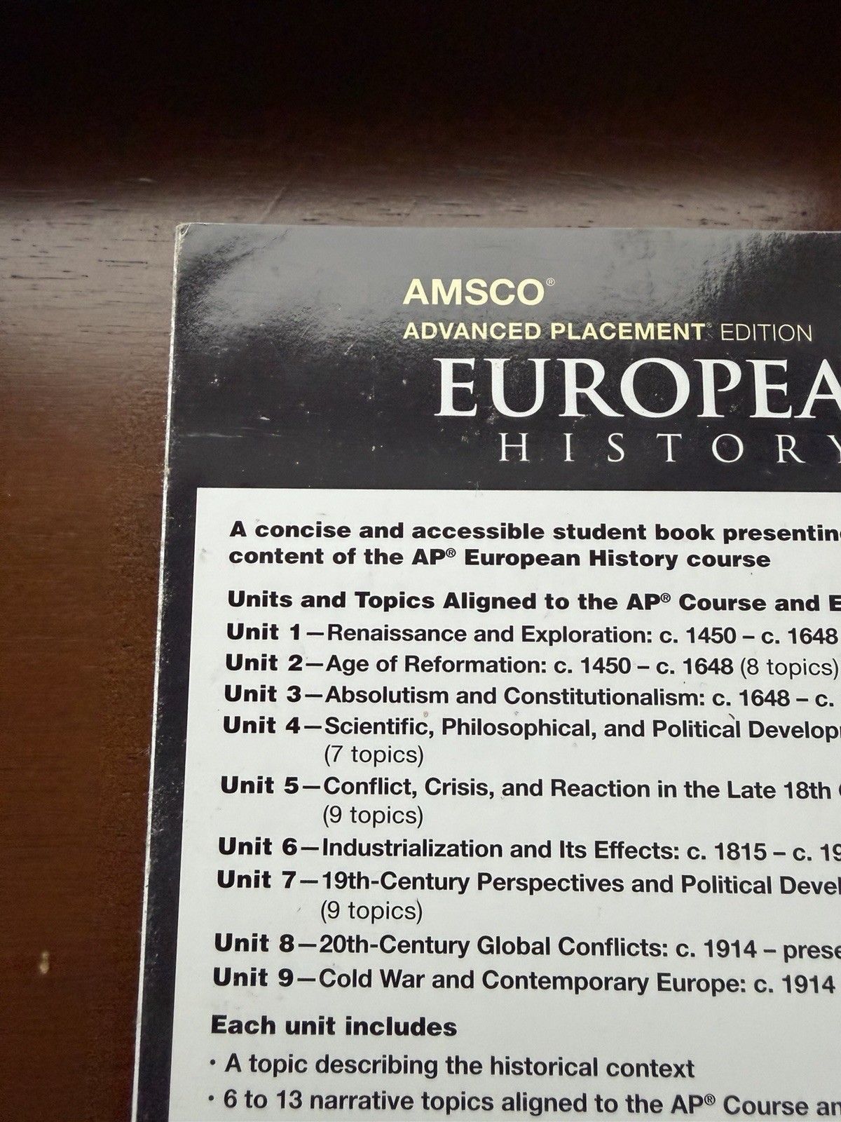 AMSCO Advanced Placement Edition European History Textbook Perfection Learning