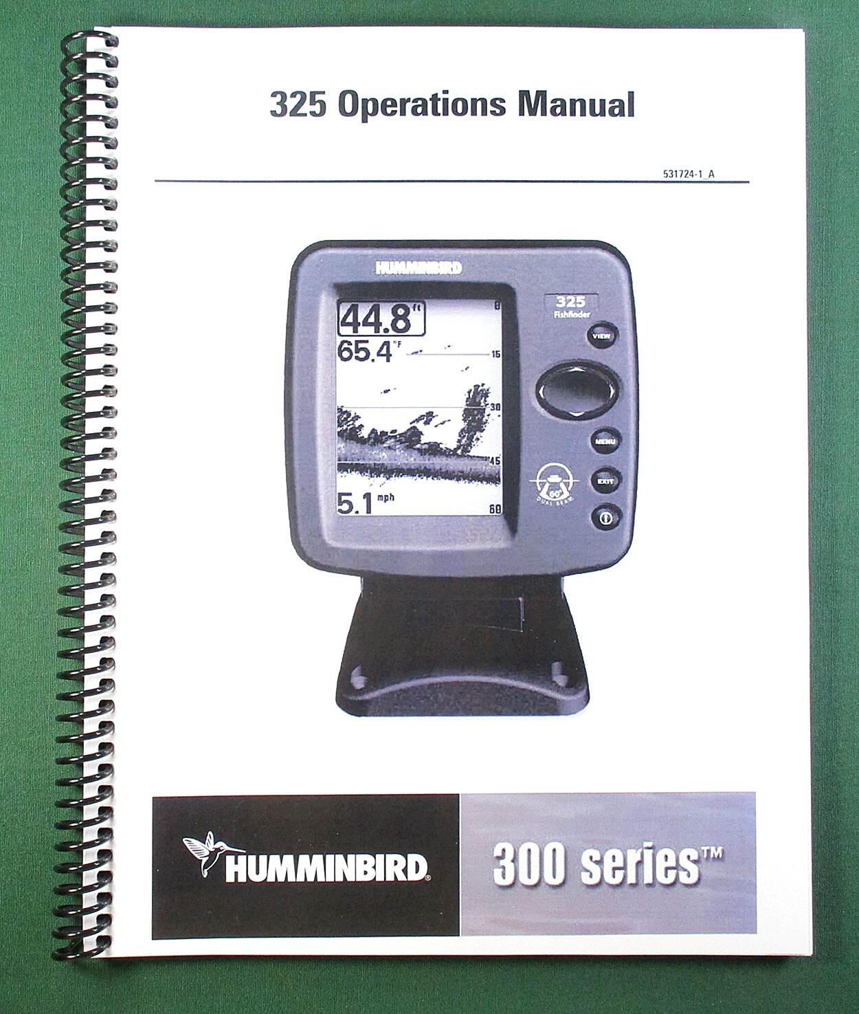 Humminbird 325 Instruction Manual: 68 Pages & Protective Covers!
