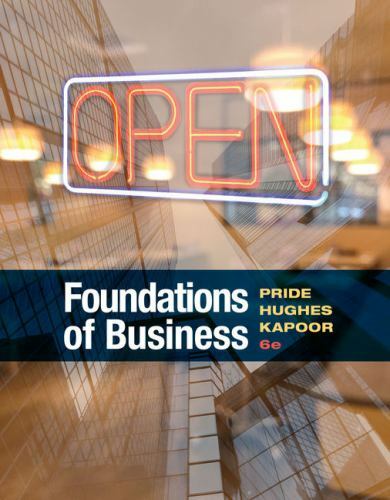 Foundations of Business Pride Hughes Kapoor 6e 6th Sixth Edition Paperback