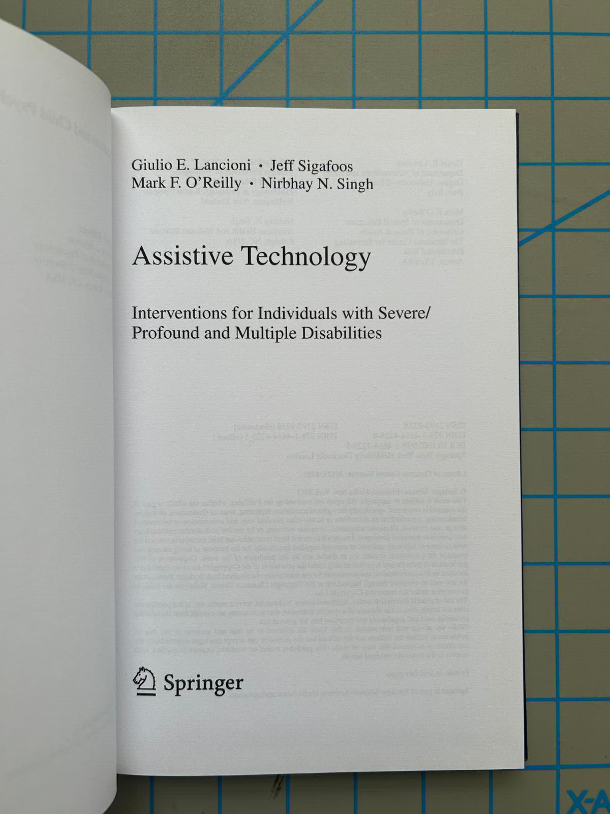 Giulio Lancioni Assistive Technology Springer