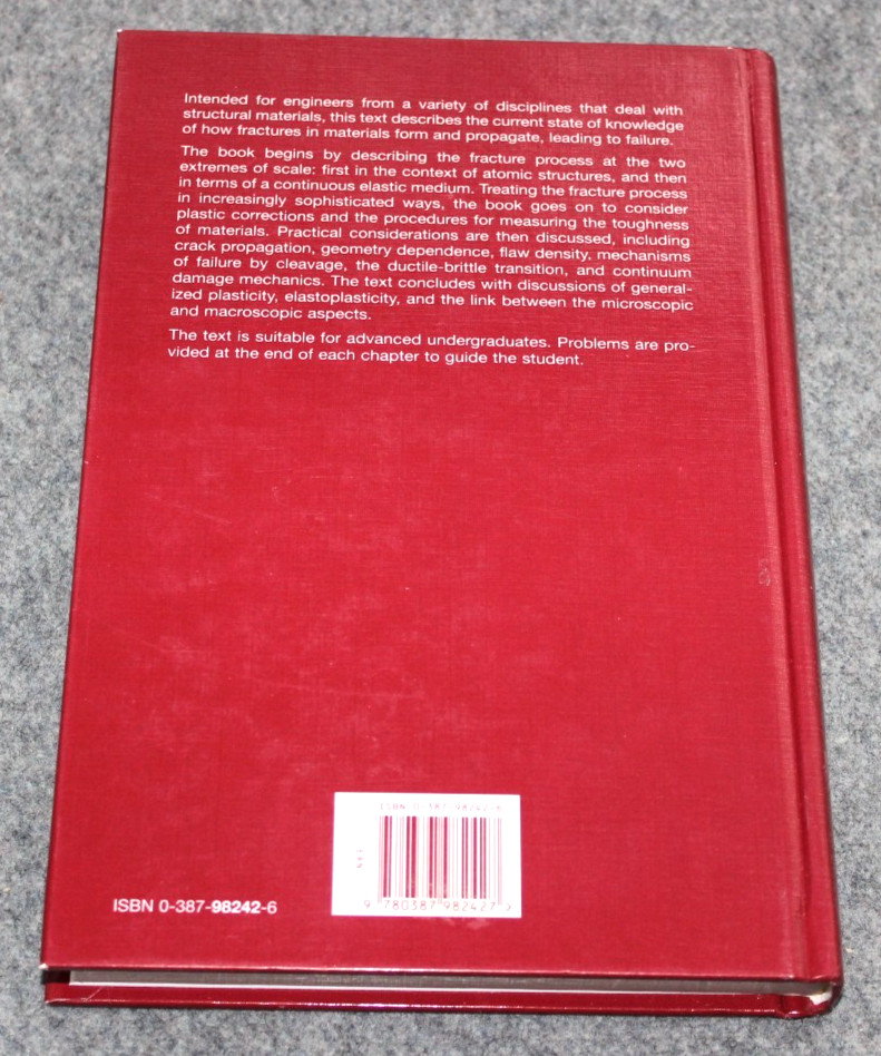 Fracture Mechanics by Dominique P. Miannay (Springer-Verlag 1998 HC) NEW