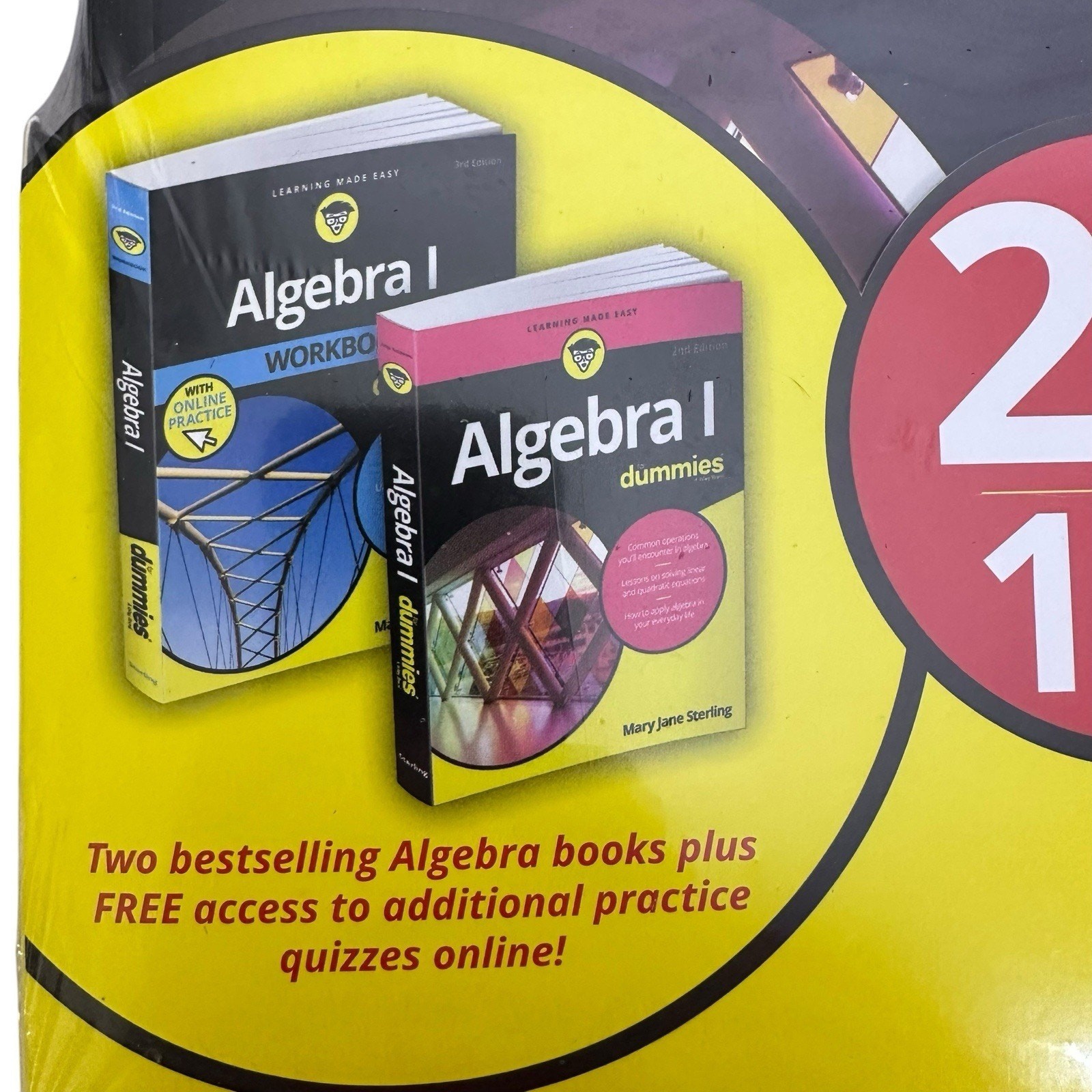 Algebra I for Dummies Book and Workbook Bundle by Mary Jane Sterling New