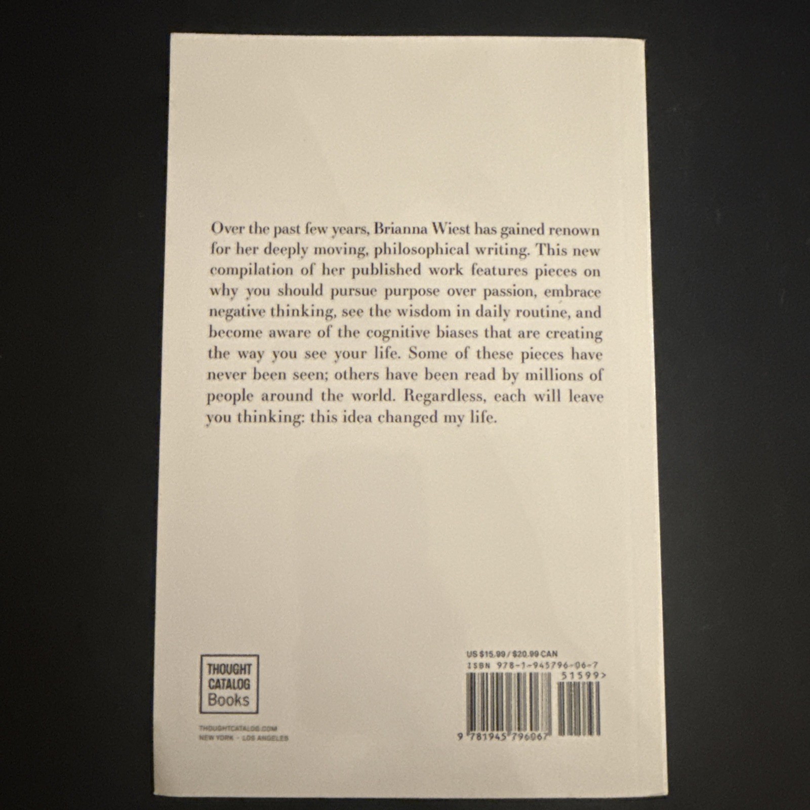 101 Essays That Will Change the Way You Think Book Brianna Wiest ~ Brand New