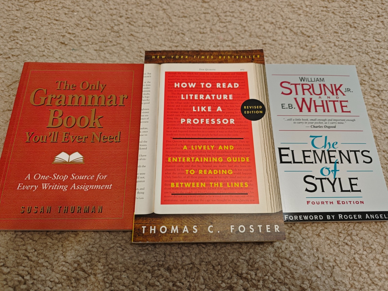 The Elements of Style, The only Grammer book, how to read literature like a prof