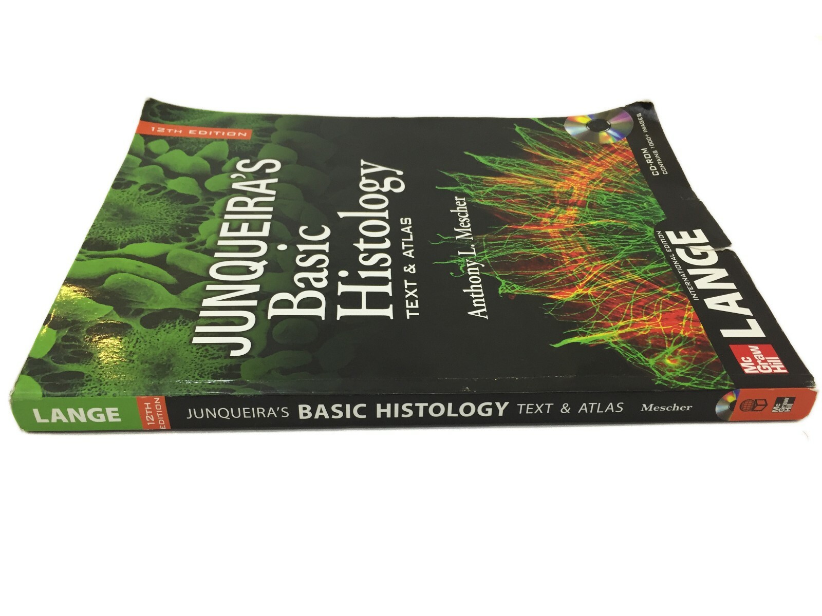 Junqueira’s Basic Histology by Anthony Mescher W/CD-ROM 12th Edition Book Atlas